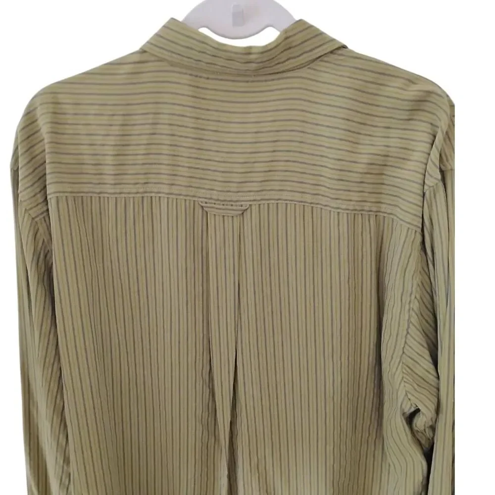 Men's The North Face Mustard Button Front Shirt Size Large